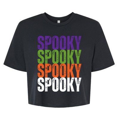 Spooky Spooky Funny Cute Halloween Bella+Canvas Jersey Crop Tee