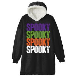 Spooky Spooky Funny Cute Halloween Hooded Wearable Blanket