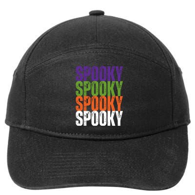 Spooky Spooky Funny Cute Halloween 7-Panel Snapback Hat