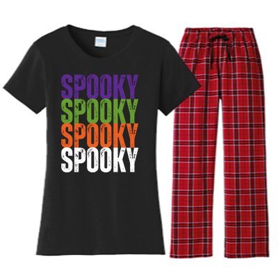 Spooky Spooky Funny Cute Halloween Women's Flannel Pajama Set