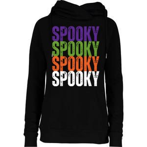 Spooky Spooky Funny Cute Halloween Womens Funnel Neck Pullover Hood