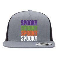 Spooky Spooky Funny Cute Halloween Flat Bill Trucker Hat