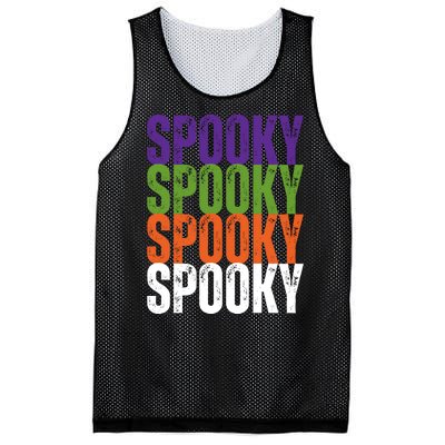 Spooky Spooky Funny Cute Halloween Mesh Reversible Basketball Jersey Tank