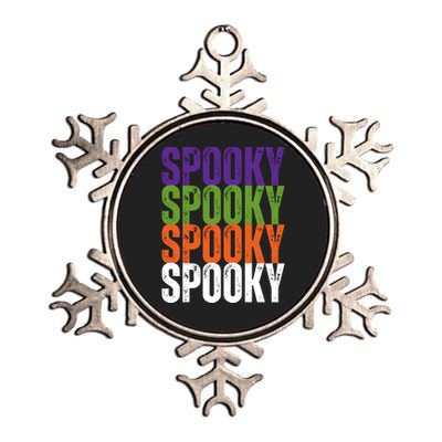 Spooky Spooky Funny Cute Halloween Metallic Star Ornament