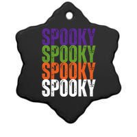 Spooky Spooky Funny Cute Halloween Ceramic Star Ornament