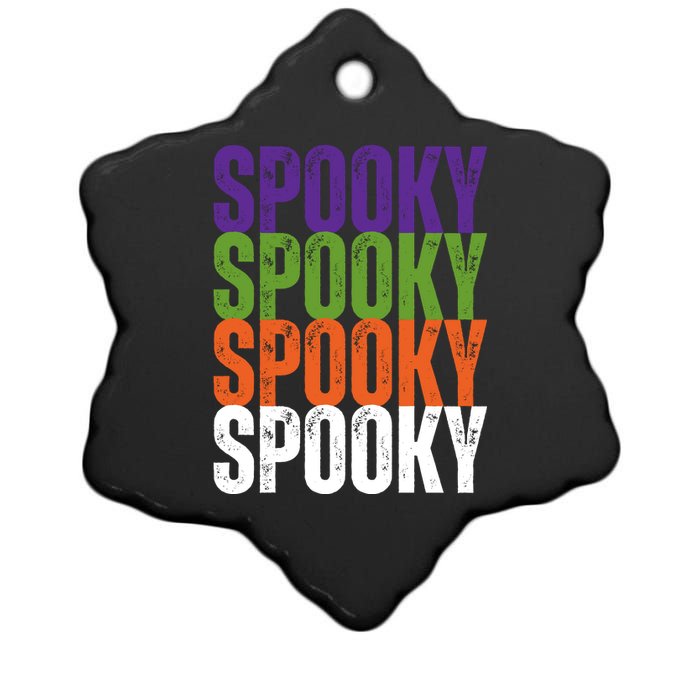 Spooky Spooky Funny Cute Halloween Ceramic Star Ornament