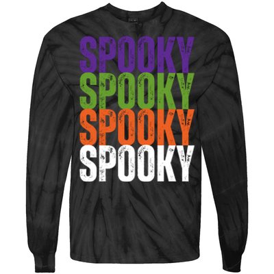 Spooky Spooky Funny Cute Halloween Tie-Dye Long Sleeve Shirt