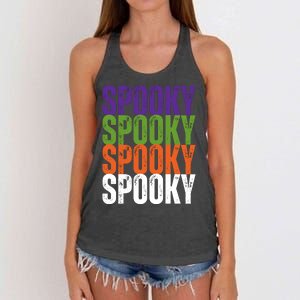 Spooky Spooky Funny Cute Halloween Women's Knotted Racerback Tank