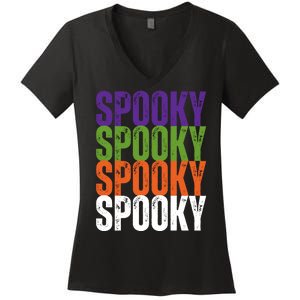 Spooky Spooky Funny Cute Halloween Women's V-Neck T-Shirt