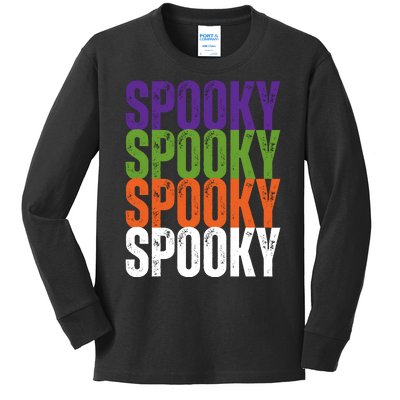 Spooky Spooky Funny Cute Halloween Kids Long Sleeve Shirt