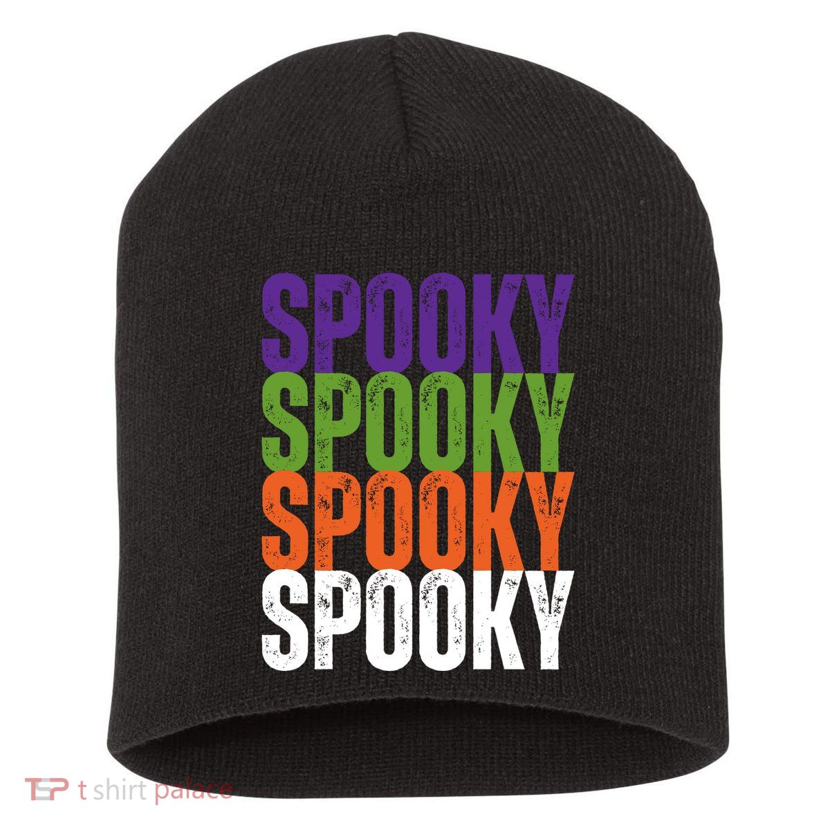 Spooky Spooky Funny Cute Halloween Short Acrylic Beanie