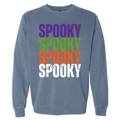 Spooky Spooky Funny Cute Halloween Garment-Dyed Sweatshirt