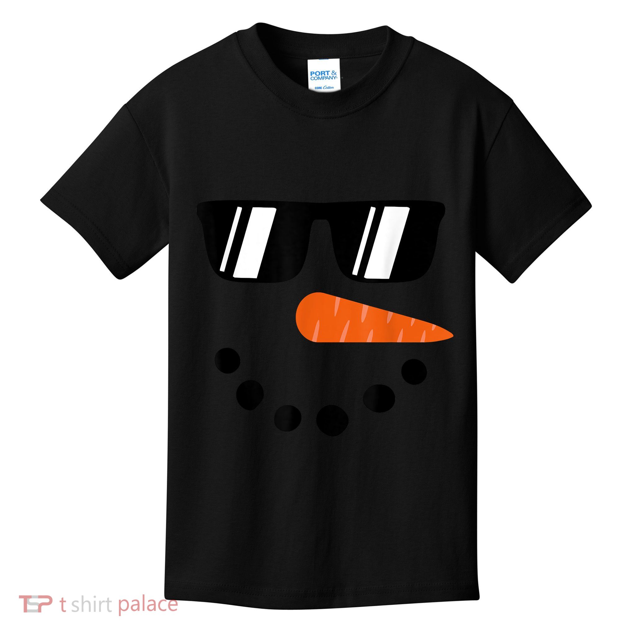 Snowman Shirt For Boys Toddlers Glasses Christmas Winter Kids T-Shirt