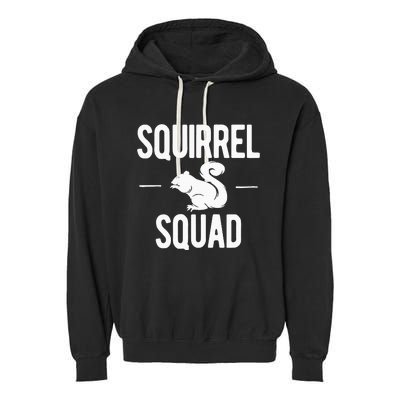 Squirrel Squad Funny Garment-Dyed Fleece Hoodie