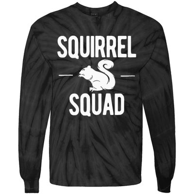 Squirrel Squad Funny Tie-Dye Long Sleeve Shirt