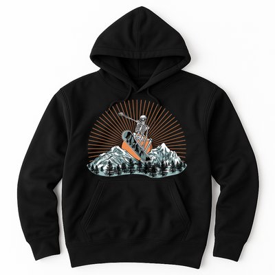 Ski Skull Funny Snowboarding Lover Hoodie