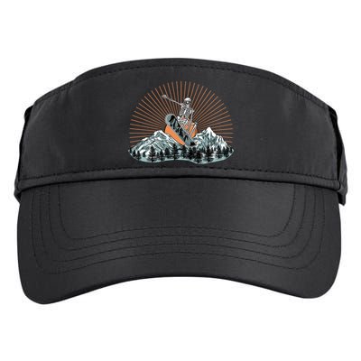 Ski Skull Funny Snowboarding Lover Adult Drive Performance Visor