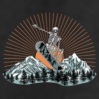 Ski Skull Funny Snowboarding Lover Adult Drive Performance Visor