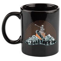 Ski Skull Funny Snowboarding Lover 11oz C Handle Ceramic Mug