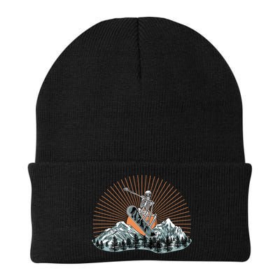 Ski Skull Funny Snowboarding Lover Beanie