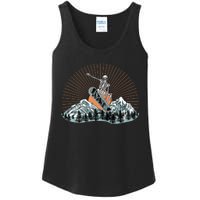 Ski Skull Funny Snowboarding Lover Ladies Essential Tank