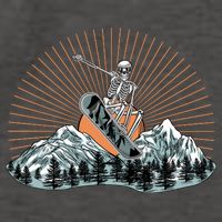 Ski Skull Funny Snowboarding Lover Vector Backpack