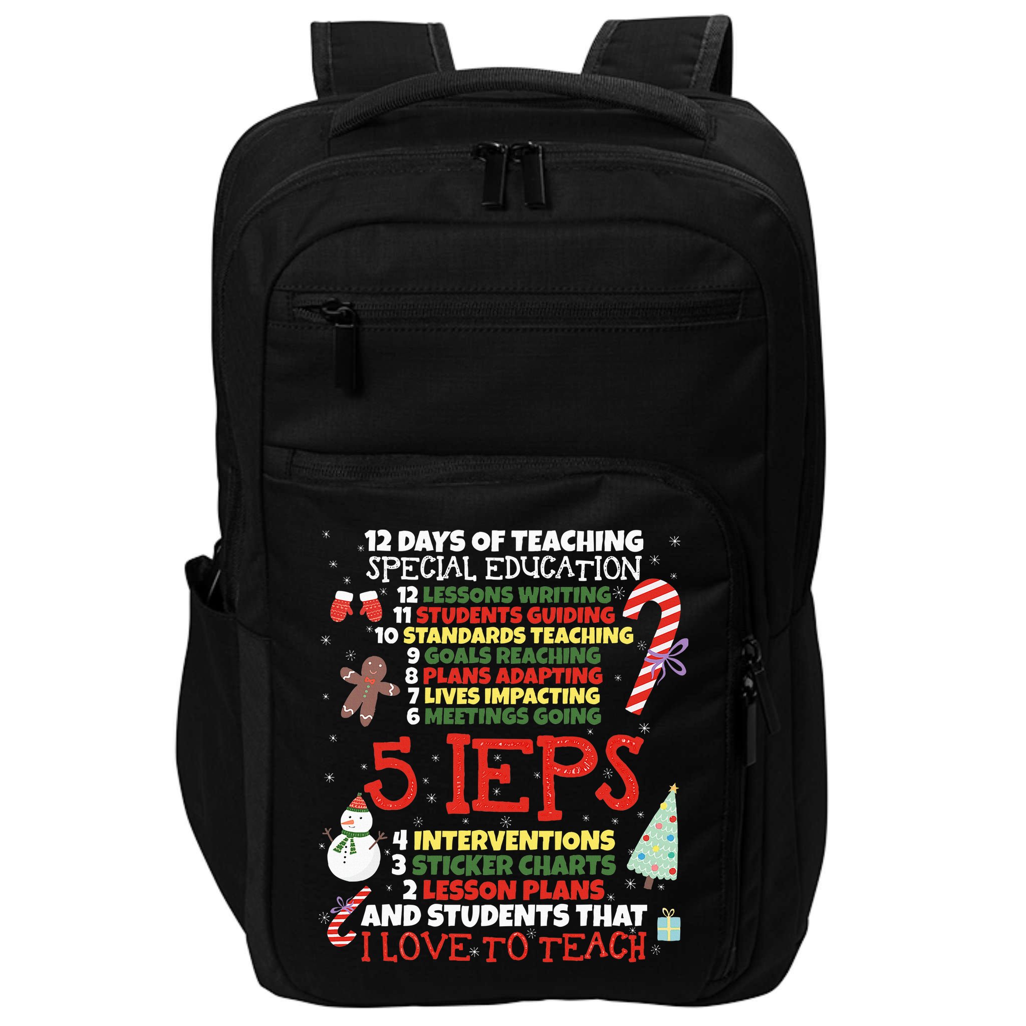 Sped School Funny Special Education Teacher Gift Impact Tech Backpack