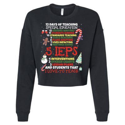 Sped School Funny Special Education Teacher Gift Cropped Pullover Crew