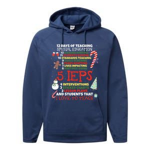 Sped School Funny Special Education Teacher Gift Performance Fleece Hoodie