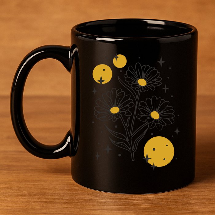 Sunflower Spring Floral 11oz C Handle Ceramic Mug