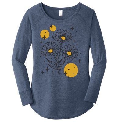 Sunflower Spring Floral Women's Perfect Tri Tunic Long Sleeve Shirt