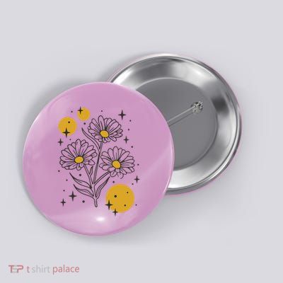 Sunflower Spring Floral Button