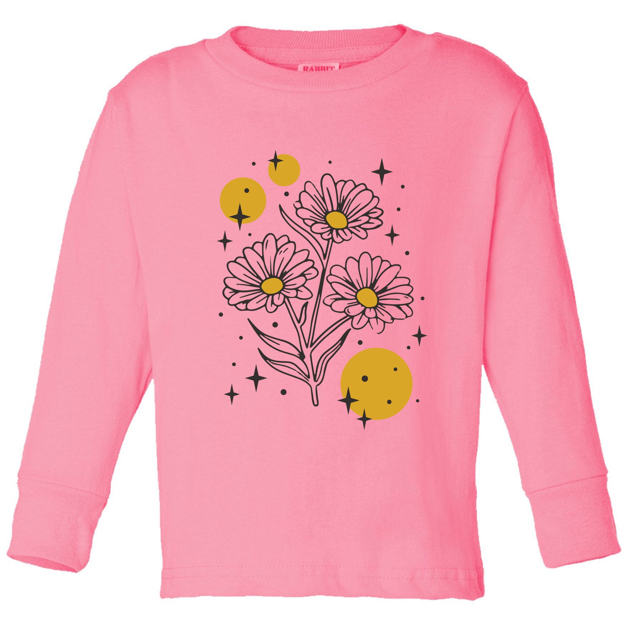 Sunflower Spring Floral Toddler Long Sleeve Shirt