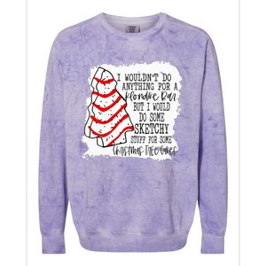 Sketchy Stuff for Some Christmas Tree Cakes Classic  Colorblast Crewneck Sweatshirt