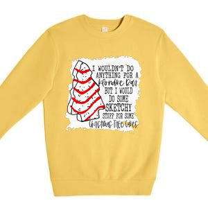 Sketchy Stuff for Some Christmas Tree Cakes Classic  Premium Crewneck Sweatshirt