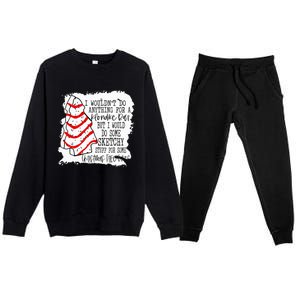 Sketchy Stuff for Some Christmas Tree Cakes Classic  Premium Crewneck Sweatsuit Set