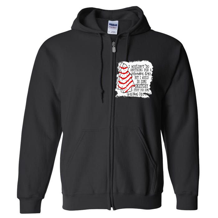 Sketchy Stuff for Some Christmas Tree Cakes Classic  Full Zip Hoodie