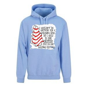 Sketchy Stuff for Some Christmas Tree Cakes Classic  Unisex Surf Hoodie