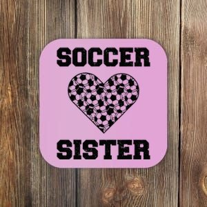 Soccer Sister Family Matching Sport Lover Soccer Ball Coaster