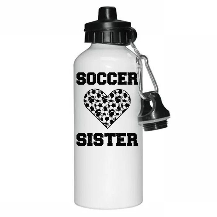 Soccer Sister Family Matching Sport Lover Soccer Ball Aluminum Water Bottle