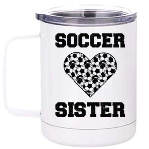 Soccer Sister Family Matching Sport Lover Soccer Ball 12 oz Stainless Steel Tumbler Cup