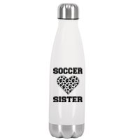 Soccer Sister Family Matching Sport Lover Soccer Ball Stainless Steel Insulated Water Bottle