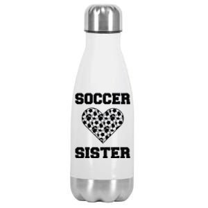 Soccer Sister Family Matching Sport Lover Soccer Ball Stainless Steel Insulated Water Bottle