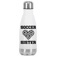 Soccer Sister Family Matching Sport Lover Soccer Ball Stainless Steel Insulated Water Bottle