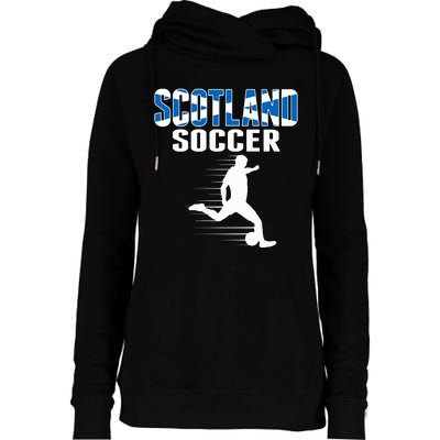 Scotland Soccer Fans Jersey Scottish Flag Football Lovers Womens Funnel Neck Pullover Hood