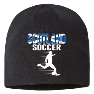 Scotland Soccer Fans Jersey Scottish Flag Football Lovers Sustainable Beanie