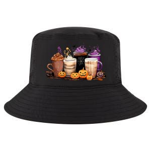 Spooky Season Fall Coffee Horror Movie And Coffee Halloween Gift Cool Comfort Performance Bucket Hat