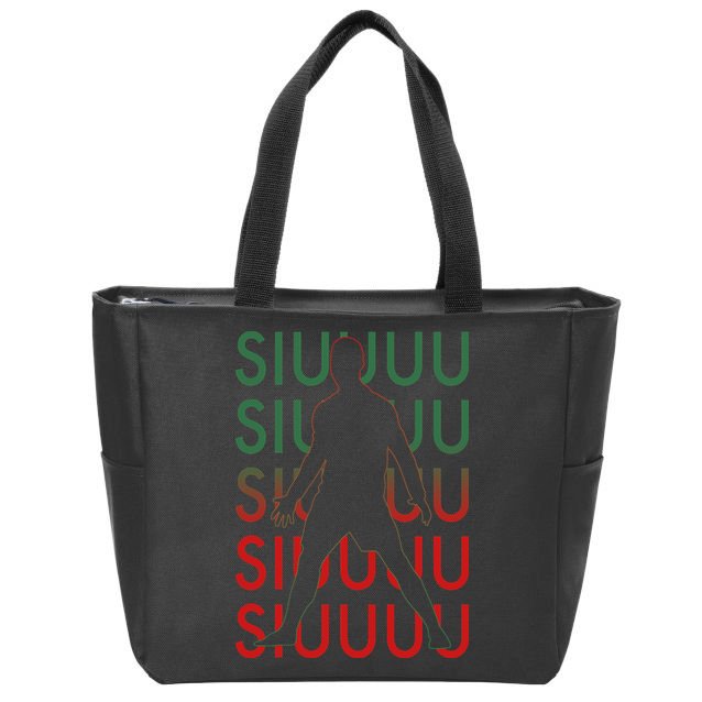 Siuuu Soccer Football Futbol Zip Tote Bag