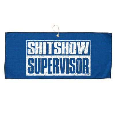 Shitshow Supervisor : Funny Supervisor Of The Shitshow Large Microfiber Waffle Golf Towel