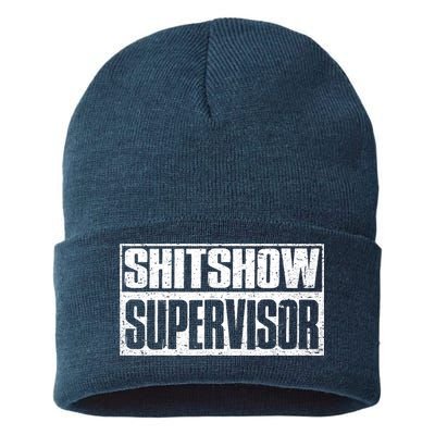 Shitshow Supervisor : Funny Supervisor Of The Shitshow Sustainable Knit Beanie